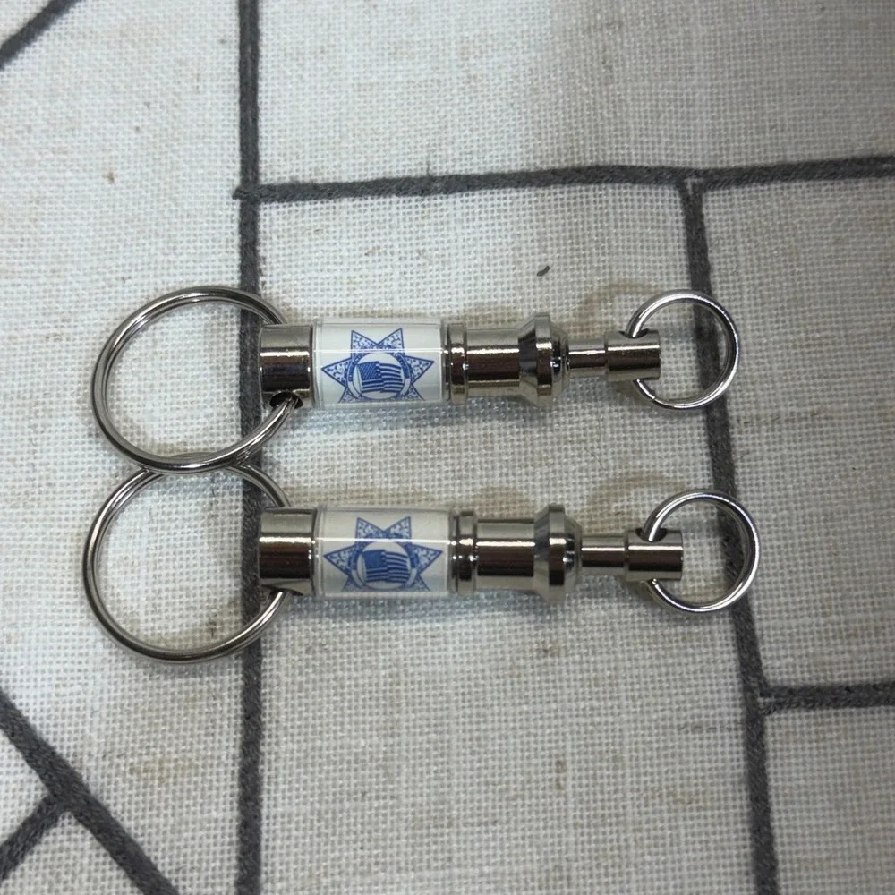 Unbranded CPO Foundation Keychain Set OS Silver Blue Star Valet Pull Apart 2pc